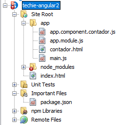 estructura de un proyecto en angular 2